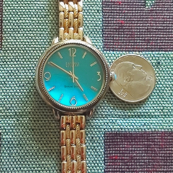 14k Gold Turquoise Vtg watch - Picture 4 of 16